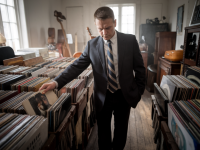 Wie bauen sie aus verstaubten vinyls und field recordings ein zerbrechliches performatives ritual für galerieabende