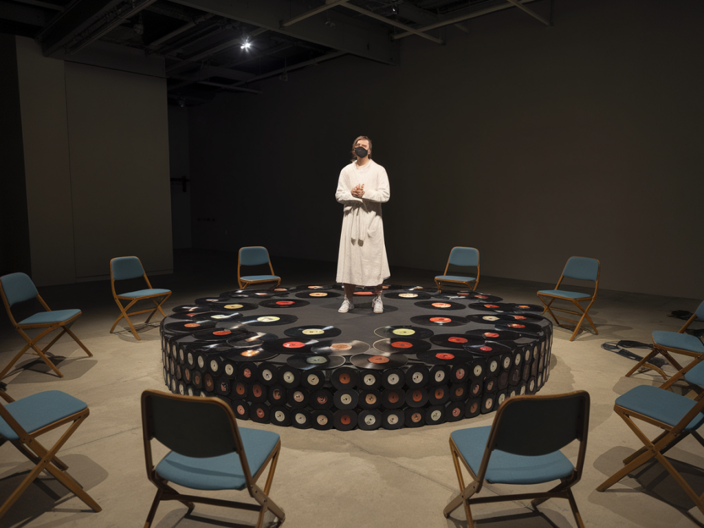 Wie baue ich aus alten schallplatten und found sound ein performatives ritual für galerieabende